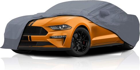 5 Layer Custom Fit Car Cover for 2024-2026 Ford Mustang Durable Dustproof Windproof with Mirror Pockets Pollution, Dust, Sun, Snow, Rain, Winter All Weather Protection, Breathable in Saudi Arabia