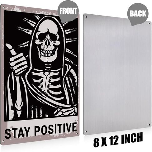 لوحة الألومنيوم 739 القوطية الجمجمة لوحة الألومنيوم علامة خمر البقاء إيجابية المعادن الزخرفية علامات لويحات الهيكل العظمي ديكور مضحك الرجعية علامة للمنزل غرفة المعيشة غرفة نوم هدايا ديكور الهالوين in Kuwait