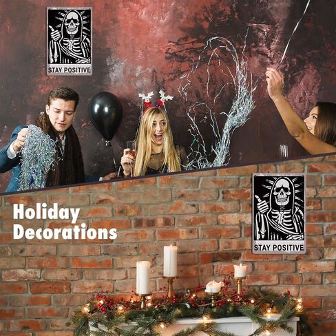 لوحة الألومنيوم 739 القوطية الجمجمة لوحة الألومنيوم علامة خمر البقاء إيجابية المعادن الزخرفية علامات لويحات الهيكل العظمي ديكور مضحك الرجعية علامة للمنزل غرفة المعيشة غرفة نوم هدايا ديكور الهالوين in Kuwait