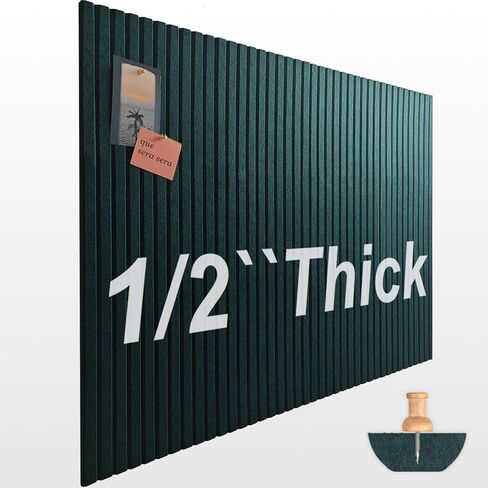 لوحات فلين كبيرة للجدران مقاس 48 بوصة × 36 بوصة - لوحة إعلانات سميكة 1/2 بوصة، 12 قطعة من بلاط الحائط اللباد مع ألواح حائط شريحة، لوحات الفلين ذات اللوحة الدبوسية للمكتب - أسمر ضارب للصفرة in Kuwait