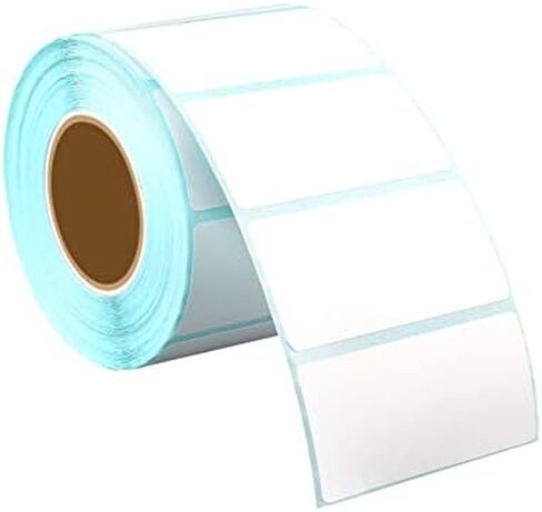 800pcs 2.4x1.2inch Direct Thermal Labels, Rectangle Self-Adhesive Writable Stickers Removable Blank Labels for Thermal Printer Containers Bottles Storage Bins or Office Supplies (White) in Saudi Arabia