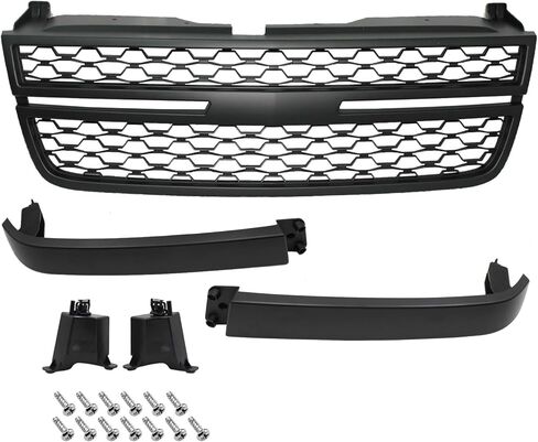 Front Upper Grille Grill Compatible with 2005 2006 2007 Chevy Silverado 1500 2500HD 3500 in Saudi Arabia