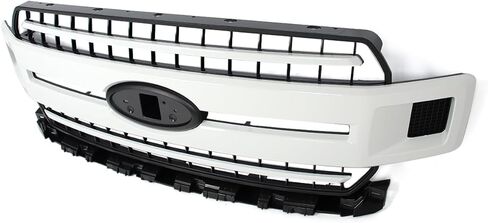 Oxford White Front Upper Grille Bumper Grill Compatible with Ford F150 XLT 2018-20 Replace For JL3Z-8200-EA in Saudi Arabia