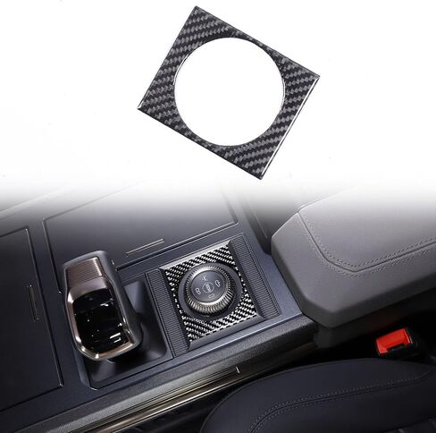 for Hummer EV Accessories Drive Mode Gear Shift Knobs Covers Soft Carbon Fibre Center Console Button Rings Decal for 2024 2025+ Pickup SUV Hummer EV Car Gear Control Knob Cover (Black) in Saudi Arabia