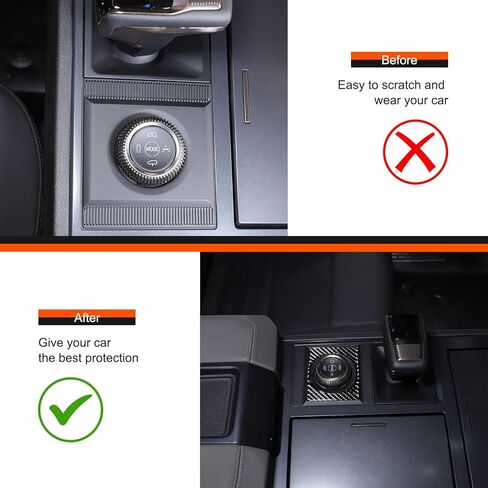 for Hummer EV Accessories Drive Mode Gear Shift Knobs Covers Soft Carbon Fibre Center Console Button Rings Decal for 2024 2025+ Pickup SUV Hummer EV Car Gear Control Knob Cover (Black) in Saudi Arabia
