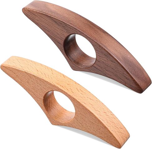 Wooden Thumb Book Page Holder 2 Pcs Black Walnut Beech Thumb Books Holder One Hand Book Opener Wood Bookmark for Books Lovers, Readers, Bookworms Gifts in Saudi Arabia