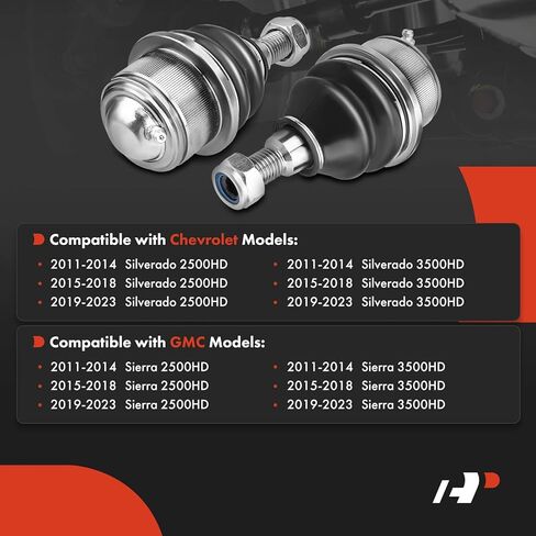 A-Premium 2 × وصلة كروية سفلية أمامية، متوافقة مع شيفروليه سيلفرادو 2500HD/3500HD 2011-2023 وجي إم سي سييرا 2500HD 2011-2023/2011-2023 in Saudi Arabia