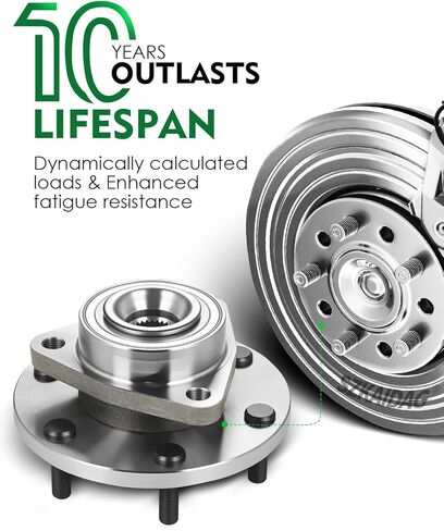 Set of 2 Front Wheel Bearing and Hub Assembly with ABS & 6-Lug Fit for:-Nissan 2008-2012 Armada, 2008-2012 Titan for:-Infiniti 2008-2010 Qx56 OE# 515125 40202ZR40B 40202ZR40A H515125 in Saudi Arabia