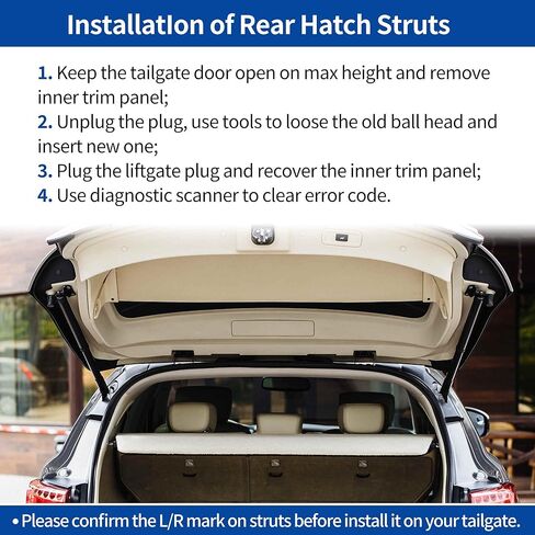 دعم رفع الطاقة للباب الخلفي الأيسر الأيمن لسيارة Infiniti QX60 2016-2020 باب خلفي كهربائي فتحة صدمات رقم 90560-9NJ1A باب رفع كهربائي زوج واحد in Kuwait