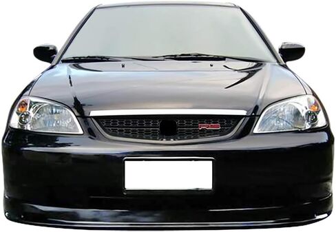 FREEMOTOR802 Front Grille Fits 2001-2003 Honda Civic, RS Style Black ABS Plastic Front Bumper Hood Grille Guard Cover Replacement in Saudi Arabia