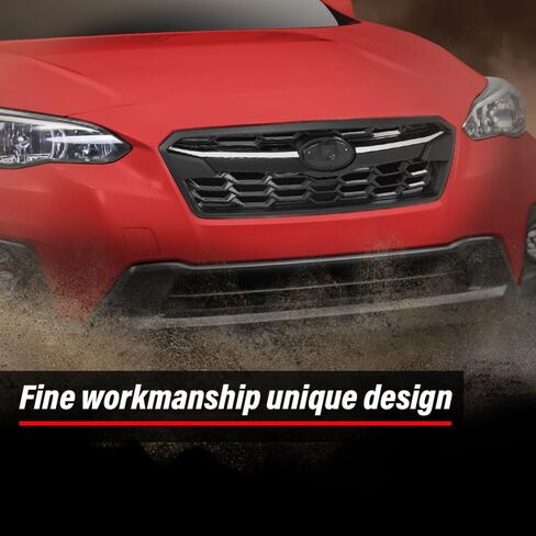 مجموعة الشبكة العلوية الأمامية، تناسب Subaru Crosstrek 2018 2019 2020، أسود لامع، 91123FL180، 91123FL140 in Saudi Arabia