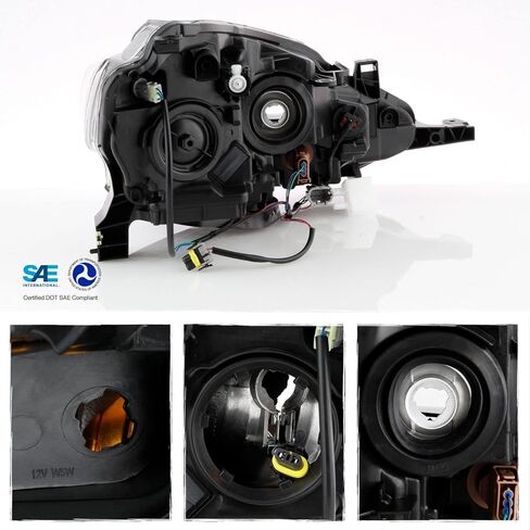 AKKON - Fits 2016 2017 2018 2019 Sentra [Halogen Type] Headlights w/Chrome bezel Pair Headlamps Driver Left + Passenger Right in Saudi Arabia