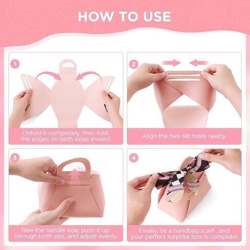 2PCS Money Pull Box for Cash, Leather Surprise Money Boxes with Ribbon Mini Money Pull Bags with 30 Pcs Transparent Bags for Birthday Party Christmas (Pink) in Saudi Arabia