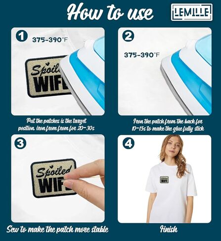 Spoiled Wife Patch, Size 3" Sew On Patches, Preppy Coquette Embroidery Fabric Patches for Clothes Jeans Backpacks Hats, Western Embroidery Iron On Patches for Clothes, Girly Gifts for Wife Mom in Saudi Arabia