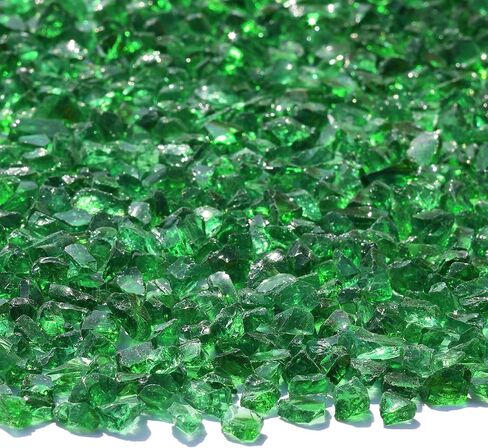 Crushed Glass for Resin Art, DIY Crafts, and Home Decor - 2.1LB Green Broken Glass Pieces 3-6mm, for Vase Fillers, Tabletop Fire Pit, and Aquarium Rocks in Saudi Arabia
