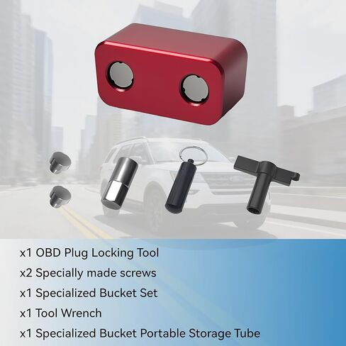 قفل obd2 مضاد للسرقة، جهاز أمان قفل منفذ obd من الألومنيوم مع مفتاح، مانع obd2 عالمي للسيارات والشاحنات والمركبات للحماية ضد السرقة in Kuwait