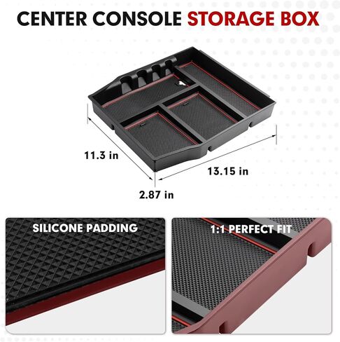 Autorder Center Console Dash Organizer for 2020 2021 2022 2023 2024 2025 Ford Escape Accessories 8-inch Dashboard Insert Tray with Cellphone Holder Storage Box with Anti-Slip Mat(Not fit 13.2-Screen) in Kuwait