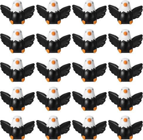 60 Pcs Mini Resin Bald Eagle, Wildlife American Bald Eagle Toy Figure, Patriotic Bald Eagle Bird Figurines, Bald Eagle Garden Statue, Ornaments for Independence Day Party Outdoor Lawn Garden in Saudi Arabia