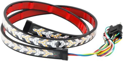 Fishbone Shaped LED Tailgate Light Bar, LED Tailgate Lights, Brake Running Sequential Turn Signal Strip Strobe Light Bar for Truck Pickup SUV RV, Car Light Embellishments (47.24in) in Saudi Arabia
