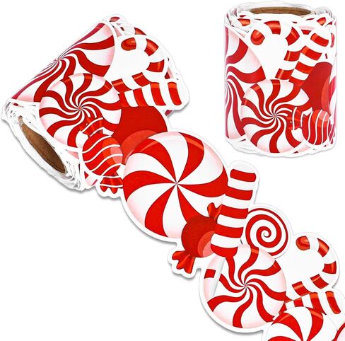 Whaline 32.8Ft Christmas Candy Peppermint Bulletin Board Border Xmas Red Green Candy Cane Rolled Self Adhesive Border Trim Stickers for Xmas Holiday Party Classroom Chalkboard Wall Decor in Saudi Arabia