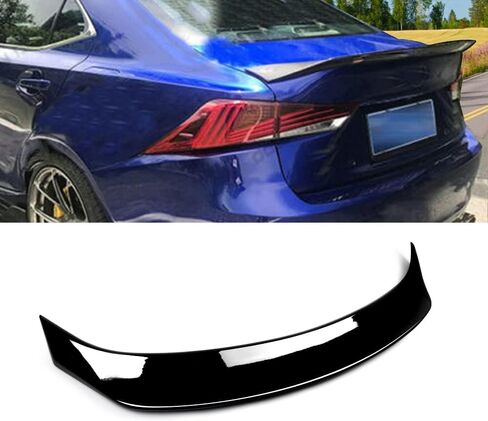 MIC Rear Trunk Spoiler Wing Compatible with 2014-2020 Lexus IS250 IS300 IS350 (Gloss Black) in Saudi Arabia