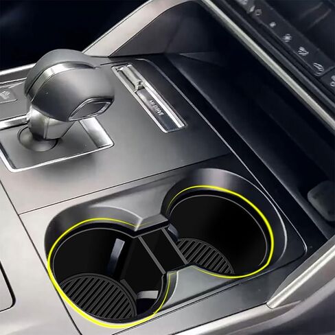 Silicone Center Console Cup Holder Insert Compatible with Mazda CX-90 2024-2026, Anti-Slip Car Interior Accessories Organizer (Black, 1PCS) in Saudi Arabia