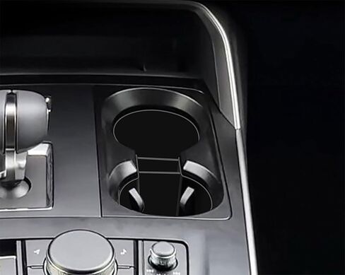 Silicone Center Console Cup Holder Insert Compatible with Mazda CX-90 2024-2026, Anti-Slip Car Interior Accessories Organizer (Black, 1PCS) in Saudi Arabia