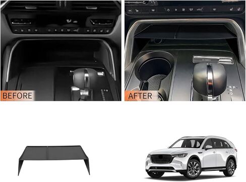 Center Console Organizer Tray Compatible with Mazda CX-90 2024-2026, ABS Armrest Storage Box Organizer Insert, Custom Fit Interior Accessories 1PCS Black in Saudi Arabia