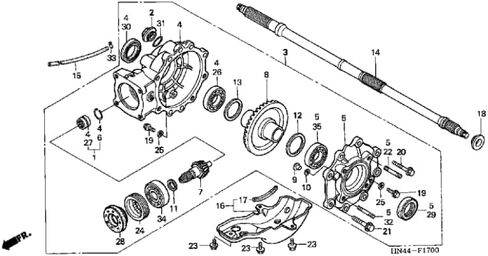 Rear Wheel Axle Fit Honda TRX350FE TRX350TE Rancher 350 (2000-2006) in Saudi Arabia