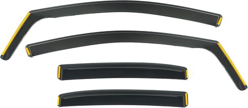 IKON MOTORSPORTS in Channel Window Visors Compatible with 2020-2026 Toyota Corolla Sedan 4-Door, PC Polycarbonate Black Rain Guards, Side Window Wind Deflectors 4PCS in Saudi Arabia