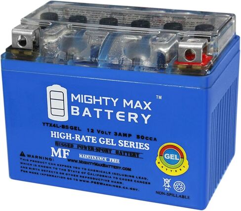 Mighty Max Battery YTX4L-BS GEL Battery for Kawasaki 110 KLX110, L 2017 in Saudi Arabia