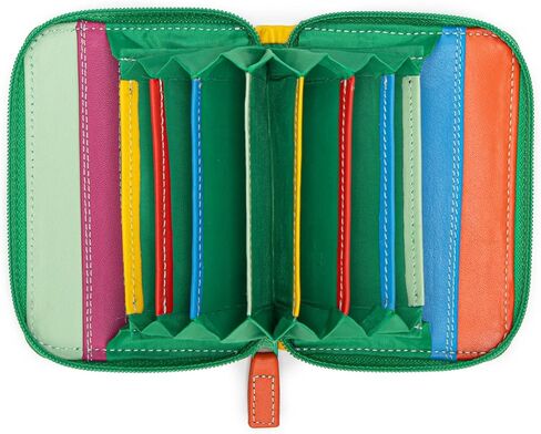 حامل بطاقات الائتمان بسحاب من مايواليت - جلد، نوع المروحة، 9 بطاقات، أقسام الملاحظات in Kuwait