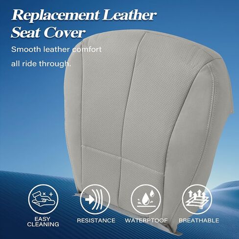 GXARTS Perforated Gray Driver Side Bottom Replacement Leather Seat Cover Fit for Subaru Forester 2009 2010 2011 2012 2013 in Saudi Arabia