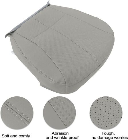 GXARTS Perforated Gray Driver Side Bottom Replacement Leather Seat Cover Fit for Subaru Forester 2009 2010 2011 2012 2013 in Saudi Arabia