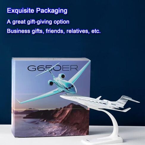 1:200 نموذج طائرة نفاثة، طائرة جلف ستريم G650 نموذج طائرة من خليط معدني لديكور المكتب والتشكيلة أو الهدايا (6.3 × 5.9 بوصة) in Saudi Arabia