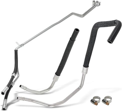 A-Premium Automatic Transmission Oil Cooler Line Hose Assembly Compatible with Ford F-250 F-350 Super Duty 2011-2016, 6.2L, 6R140 Transmission, 2-PC Set in Saudi Arabia