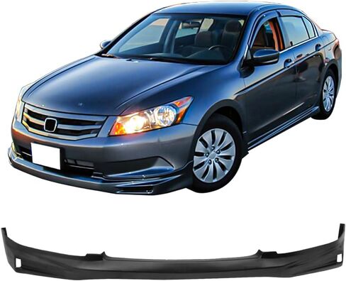 الشفة الأمامية الممتصة للصدمات متوافقة مع 2008-2010 Honda Accord Sedan l4 فقط، طقم الجسم الناشر PU Splitter Valance Chin Diffuser من IKON MOTORSPORTS، 2009 in Kuwait