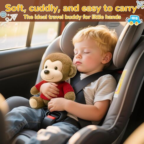 Monkey Stuffed Animal with 9 Clothes & Accessories, 12 in Christmas for Grandkids, Birthday Favors Classroom Prize, Cute Stuffed Monkeys Plush, Dress-Up Monkey Toy for Kids in Saudi Arabia