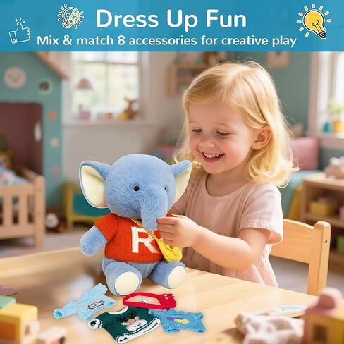 حيوان محشو على شكل قرد مع 9 ملابس وإكسسوارات، 12 في عيد الميلاد للأحفاد، جائزة هدايا عيد الميلاد للفصل الدراسي، لعبة قرد محشوة لطيفة من القطيفة، لعبة قرد للأطفال in Kuwait