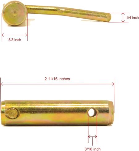 The ROP Shop | Snow Plow Leg/Stand & Lock PIN 61353 93034K for Western Uni-Mount Snowplow in Saudi Arabia