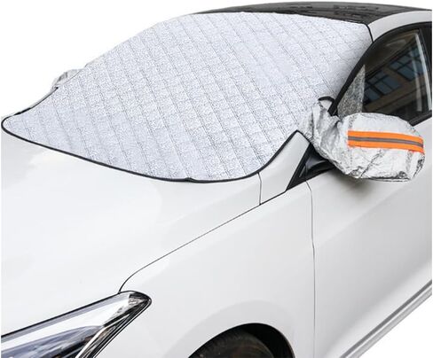 Windshield Cover for Ice and Snow, Waterproof Windproof Foldable Windshield Snow Frost Guard Cover for Cars, SUVS,Truck,Van Winter Car Accessories (55"x40") in Saudi Arabia