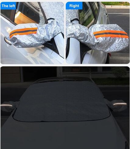 Windshield Cover for Ice and Snow, Waterproof Windproof Foldable Windshield Snow Frost Guard Cover for Cars, SUVS,Truck,Van Winter Car Accessories (55"x40") in Saudi Arabia