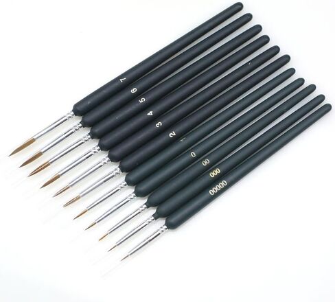 Artists Paintbrush Sets - 11PCS Premium Brushes for Gouache, Watercolor, Oil, Face, Nail & Rock Painting in Saudi Arabia