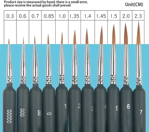 Artists Paintbrush Sets - 11PCS Premium Brushes for Gouache, Watercolor, Oil, Face, Nail & Rock Painting in Saudi Arabia