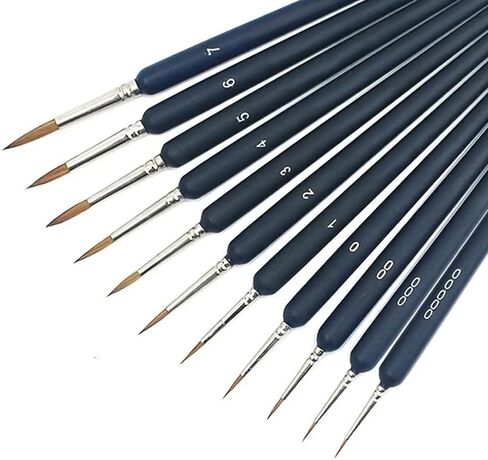 Artists Paintbrush Sets - 11PCS Premium Brushes for Gouache, Watercolor, Oil, Face, Nail & Rock Painting in Saudi Arabia