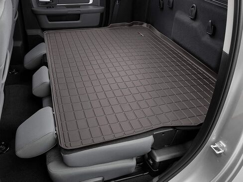 بطانة صندوق السيارة من Weathertech لشاحنة دودج رام 2500/3500، شاحنة رام 2500/3500، رام 2500/3500 - مقعد خلفي مسطح قابل للطي (401186)، أسود in Saudi Arabia