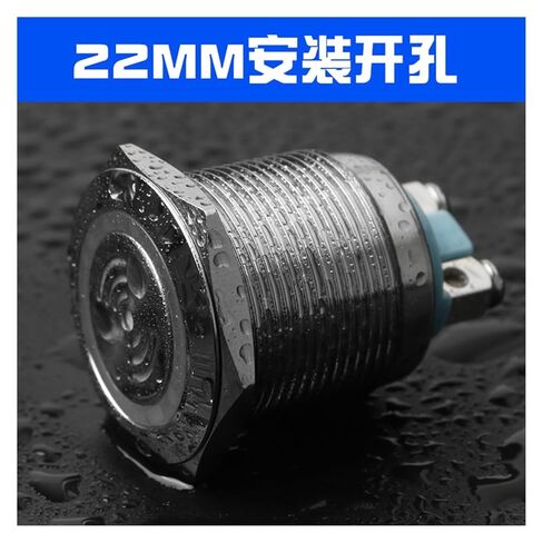 16/19/22mm Metal Buzzer red Sound and Light Alarm Waterproof IP66 Intermittent Flashing 6V12V24V(19mmwaterproofbuzzer12V) in Kuwait