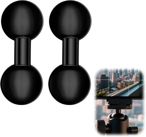 2 pcs 17mm Double Ball Mount Extension Bullet Point for Motocycle Vehicles GPS Cell Phone, Sports Electrical Device Mounts, Industry Standard Dual Ball Socket Mounting in Saudi Arabia