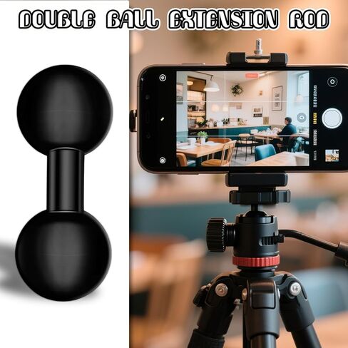 2 pcs 17mm Double Ball Mount Extension Bullet Point for Motocycle Vehicles GPS Cell Phone, Sports Electrical Device Mounts, Industry Standard Dual Ball Socket Mounting in Saudi Arabia