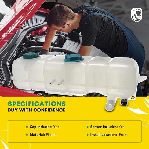 YHTAUTO Engine Coolant Recovery Overflow Reservoir Expansion Tank W/Pressurized Cap & Sensor For Volvo VN VNL VNM Diesel Truck Replace for# 8149506 in Saudi Arabia